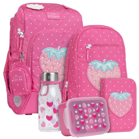 Beckmann Pakke Skolesekk 1.kl Strawberry Active Air FLX Beckmann Pakke Skolesekk 1.kl Strawberry Active Air FLX