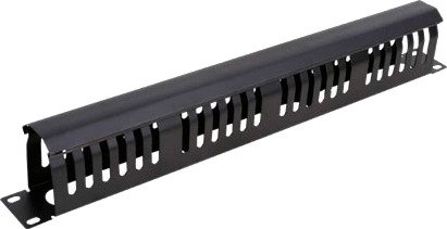 Deltaco Kabelhåndtering for 19" rackskap 450mm 1U svart