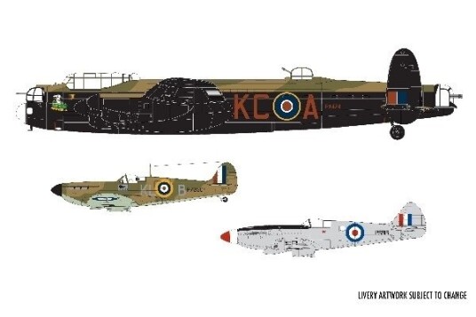Airfix 1/72 Memorial Flight Modellfly Byggesett - Slaget om Storbritannia