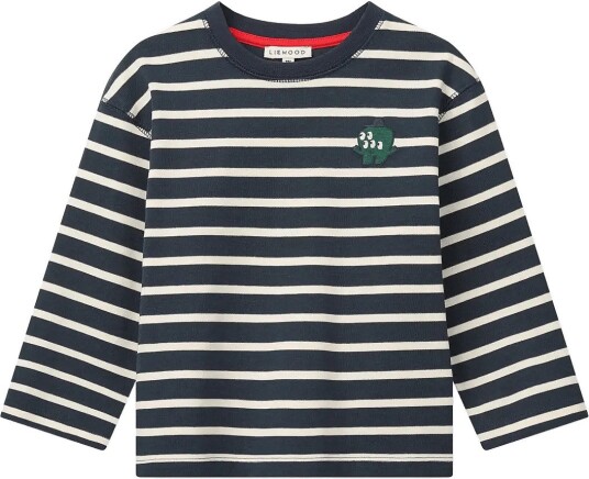 Liewood Tyler Stripe Ls T Shirt   Navy   86/92