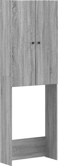vidaXL Toalett skap BREDA Grå Sonoma 66 x 25,5 x 190 cm Konstruert tre