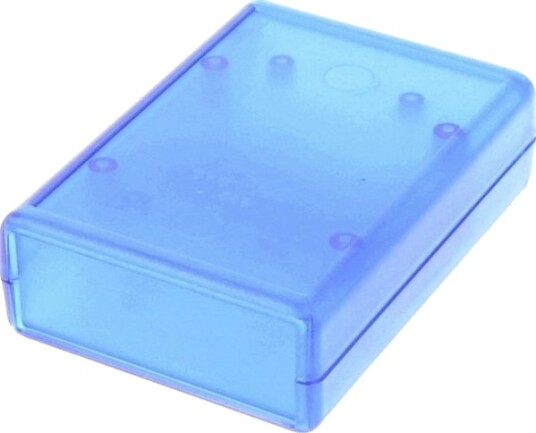 Hammond Electronics 1593ARTBU 75 × 74 × 27 mm ABS Blå Transparent Kabinett