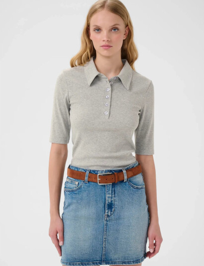 Gestuz Gzdrew Polo Mel Top Noos Grey XS