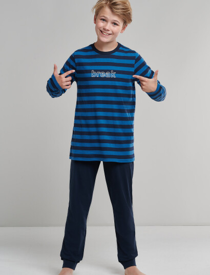 Schiesser Boys Pyjama Long Navy 164 Schiesser Boys Pyjama Long Navy 164
