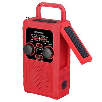 Retekess TR201 Bærbar Håndsveivradio / Powerbank Rød Retekess TR201 Bærbar Håndsveivradio / Powerbank Rød