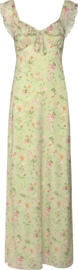 Gina Tricot Frill Maxi Dress Green S Gina Tricot Frill Maxi Dress Green S