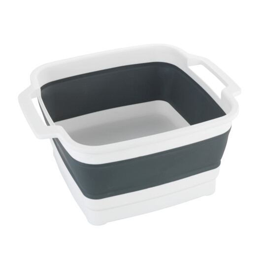 WENKO OUTDOOR SIRA FOLDBAR OPPVASKBALJE, HVIT/GRÅ