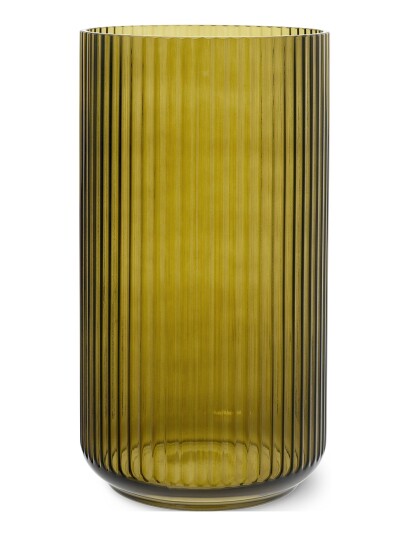 Lyngby Porcelæn Vase H38 Cm Olivengrøn Mundblæst Glas Green OLIVE H38CM