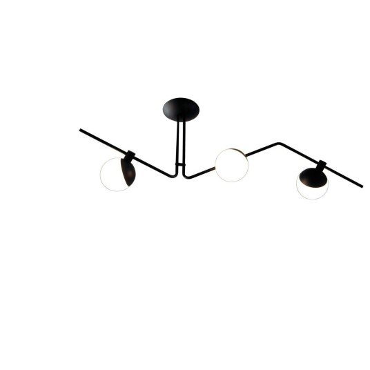 Grupa Baluna taklampe 3 lys - Svart/Opal