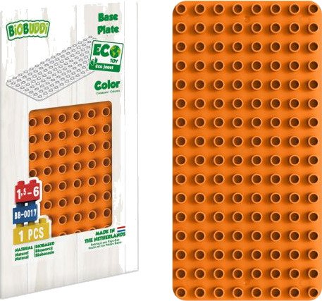 BiOBUDDi Byggeplate BB-0017-OG - Oransje (1,5-6 År)