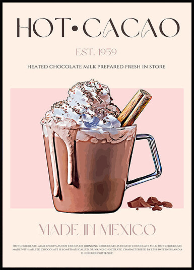 A Mug of Creamy Hot Cacao Plakat Plakat / 70x100cm