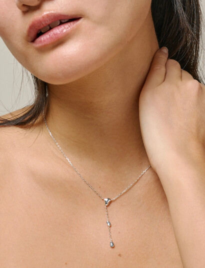 Enamel Copenhagen Necklace Talia   Silver   ONE SIZE 42 cm
