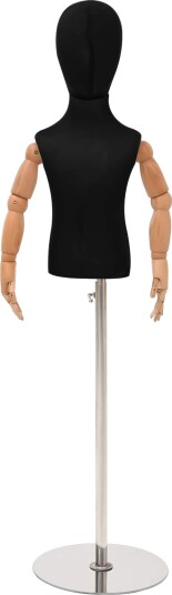 vidaXL Justerbar 120-157 cm Mannequin med Base Unisex PP Svart vidaXL Justerbar 120-157 cm Mannequin med Base Unisex PP Svart