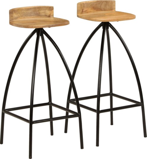vidaXL Barstoler 2 stk heltre mangotre vidaXL Barstoler 2 stk heltre mangotre