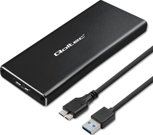 Qoltec 51854 SSD Kabinett M.2 SATA Aluminium USB 3.0 Qoltec 51854 SSD Kabinett M.2 SATA Aluminium USB 3.0