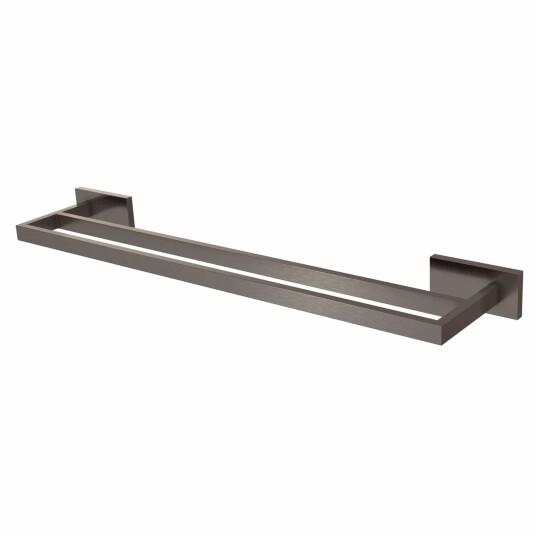 Vikingbad Luna Rett Dobbel Håndklestang B65cm Børstet grå Vikingbad Luna Rett Dobbel Håndklestang B65cm Børstet grå