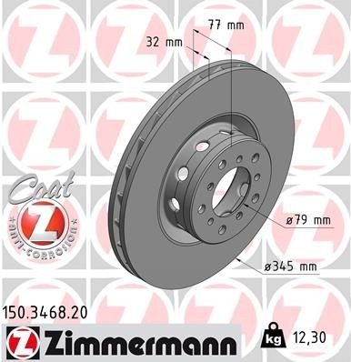 Bremseskive ZIMMERMANN 150.3468.20