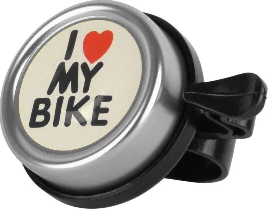 Sykkelringeklokke Dresco Sykkelklokke "I Love My Bike" 52 mm krom