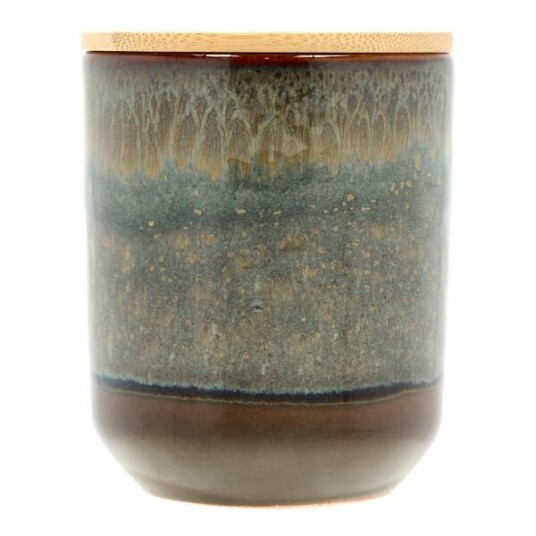 Villa Collection Iris duftlys 8x9,5 cm rapsvoks brun/grønn
