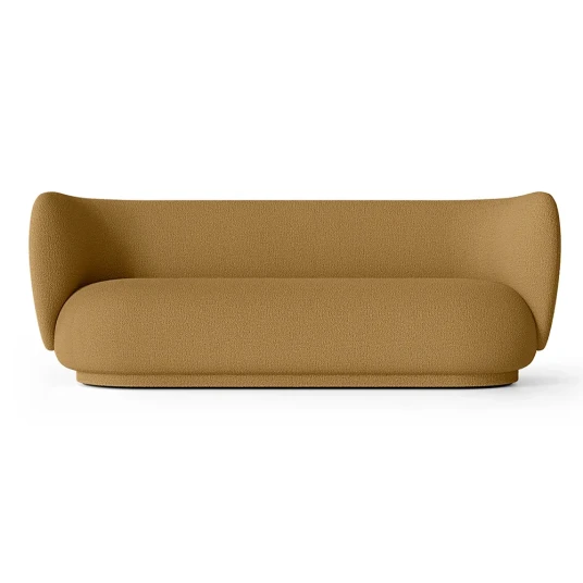 Ferm Living Rico 3 seter sofa Wool Boucle   Sugar Kelp