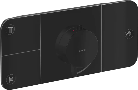 Axor One Termostat, med 3 utløp For innbygging, Sort Matt