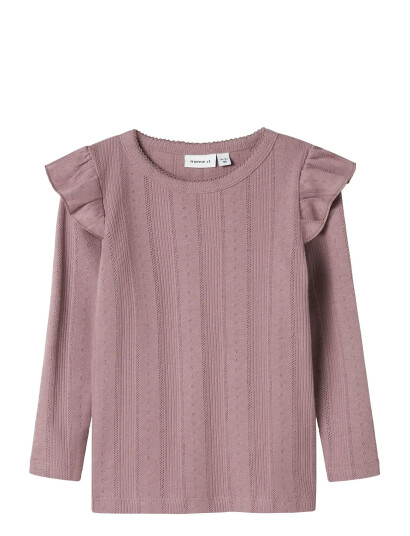 name it Nmfjulia Ls Slim Top Noos Pink 86