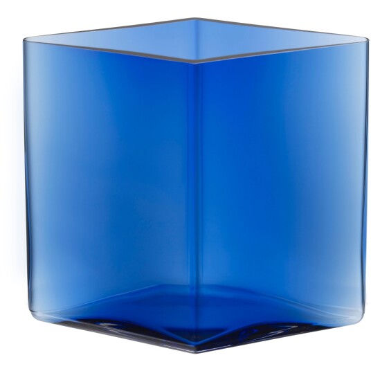 Iittala Ruutu vase, 20,5 x 18 cm, ultramarin blå Iittala Ruutu vase, 20,5 x 18 cm, ultramarin blå