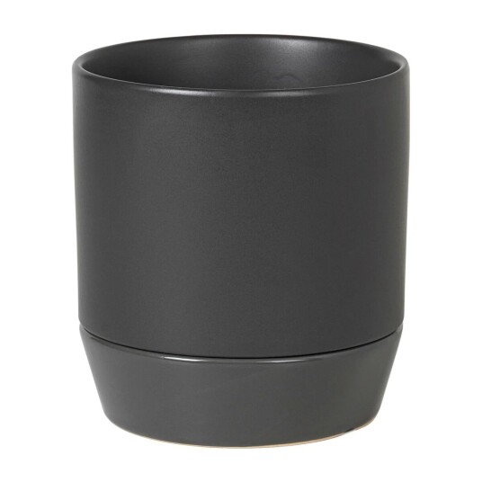 Broste Copenhagen Denise krukke med fat Ø 14 cm Charcoal grey