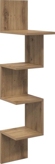 vidaXL Vegghylle Veggmontert Artisan eik 32 x 21 x 107 cm