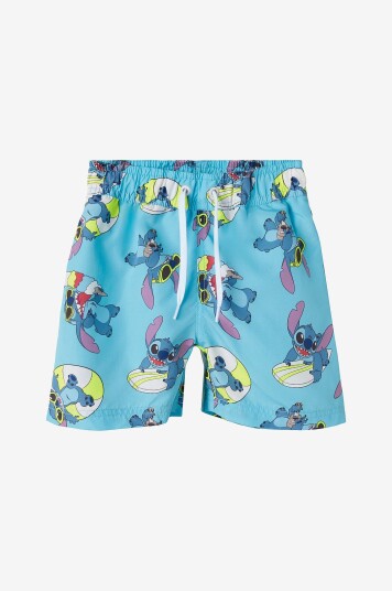 Name It Badebukse nmmMic Stitch Long Swimshorts Wdi Blå