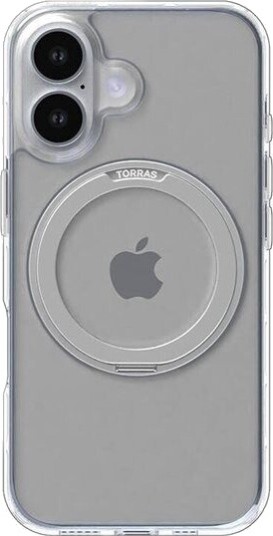 Torras Ostand Pro Mobildeksel for iPhone 16 med Ringholder og MagSafe - Gjennomsiktig