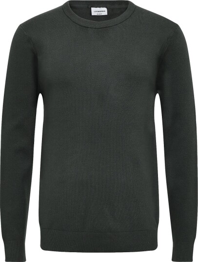 Lindbergh Ecovero O Neck Knit   GRANITE GREEN   L
