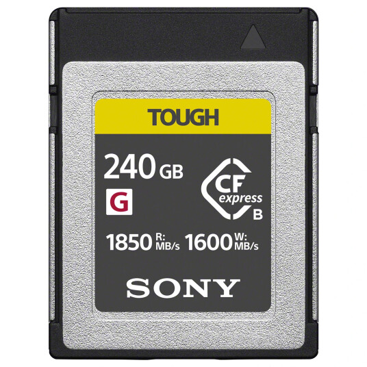 Sony Tough CFexpress Type B 240GB R 1850MB/s W 1600MB/s Sony Tough CFexpress Type B 240GB R 1850MB/s W 1600MB/s