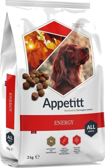 Appetitt Hundefôr Energy 12 kg - Tørrfôr Uten Korn for Voksne