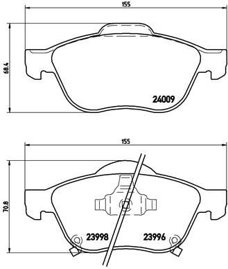 Bremseklosser BREMBO P 83 043 Bremseklosser BREMBO P 83 043