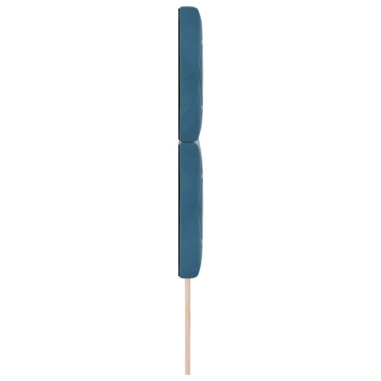 Fløyels hodegavl Argyle med hodegjerde Mørkeblå 144 cm Fløyel