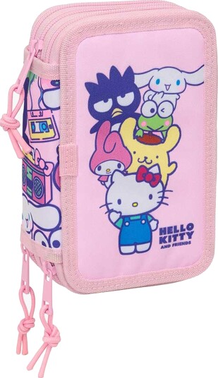 Hello Kitty & Friends Fylt Trippelpennal 37 Deler Rosa Hello Kitty & Friends Fylt Trippelpennal 37 Deler Rosa