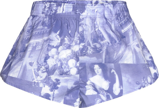 Monki Pyjamas Poplin Shorts - Blue - M