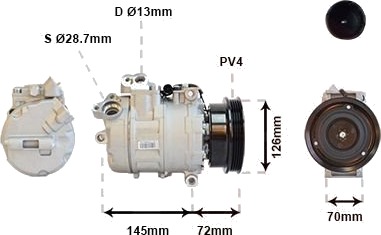 AC-kompressor VAN WEZEL 0600K226 AC-kompressor VAN WEZEL 0600K226