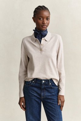 Gant Reg Ls Polo Pique Beige L