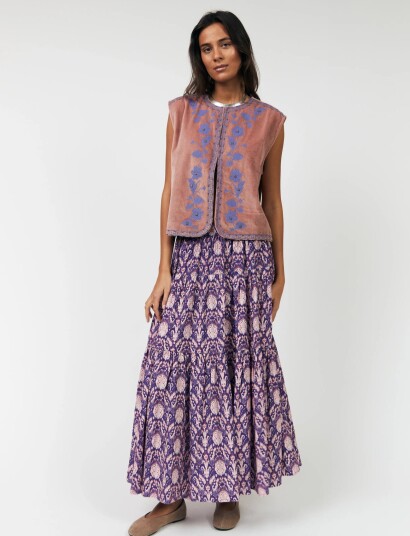 Lollys Laundry Sunsetll Maxi Skirt   Purple   L