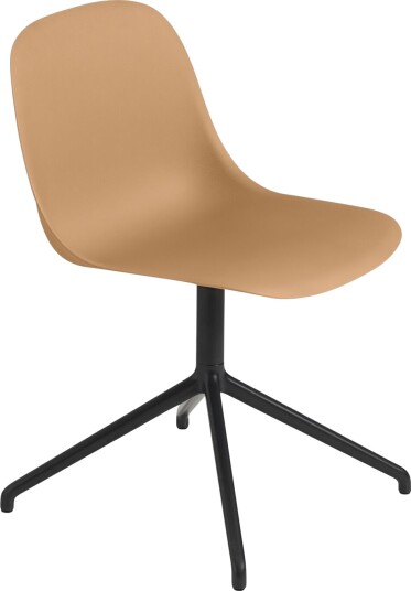 Muuto Fiber Spisestol med Svingbar Base Oker/ Sort
