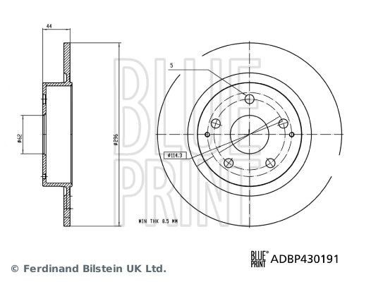 Bremseskive BLUE PRINT ADBP430191