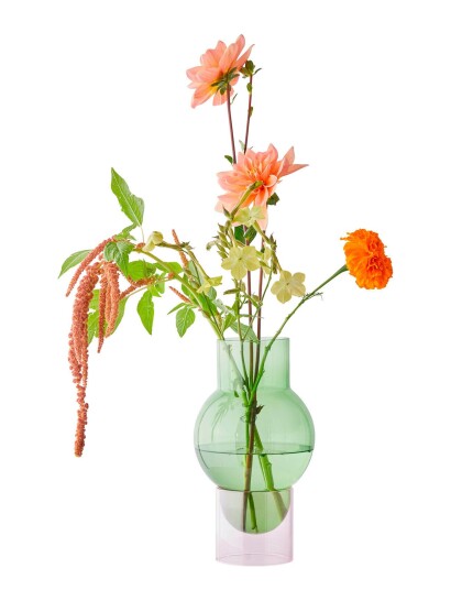 Studio About Bubble Tube Large GREEN/ROSE H27CM
