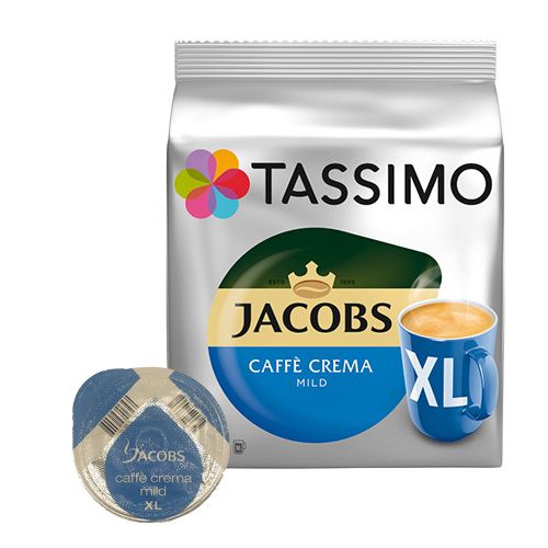 Tassimo Jacobs Caffé Crema Mild XL til Tassimo. 16 kapsler Tassimo Jacobs Caffé Crema Mild XL til Tassimo. 16 kapsler