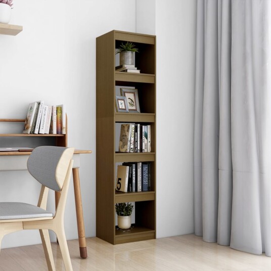 vidaXL Bokhylle/romdeler 40x30x167,5 cm honningbrun heltre furu vidaXL Bokhylle/romdeler 40x30x167,5 cm honningbrun heltre furu