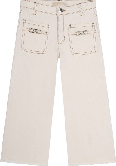 Michael Kors Jeans Cream m. Gull Michael Kors 10 år 140 Jeans Hvit