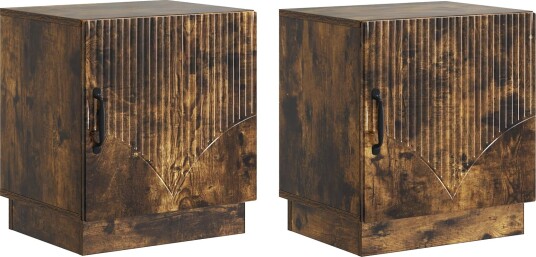 Nattbord 2 pcs Røkt Eik 43 x 34,5 x 47 cm Konstruert tre