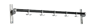 Nostalgi kroklist svart/aluminium L = 1000 mm