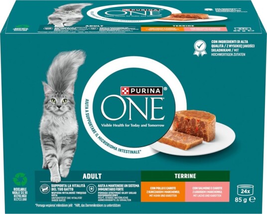 Purina One Våtfôr Adult Terrine Sparepakke Blandet Pakke 48 X 85 G